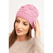 Kesi Womens winter hat with wool in a structured weave K432 light purple