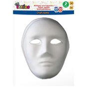 The Littlest: 2-delni komplet dekorativnih podolgovatih belih papirnatih obraznih mask
