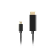 Lanberg Kabel LANBERG USB-C(M) - HDMI(M), 3m, 4K 60Hz, črn, 18 Gbit/s, kovinsko ohišje, visoka kakovost prenosa podatkov