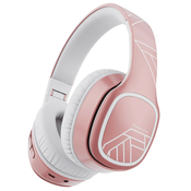 Bežične slušalice s mikrofonom PowerLocus - P7 Upgrade, ružičasto/bijele