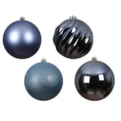 Dekordom dekoracija - hanging bauble set mix 4pcs 14cm 023196 - blue dawn - kmg ( 045611 )