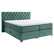 Modern Living Postelja Boxspring Carmen, Turkizna, 180x200