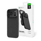 Titan AmazingThing Titan Max Futrola od Aramidnih Vlakana za iPhone 18 Pro, MagSafe - Crna