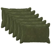 Vidaxl Prevleka za blazino 6 kos HOUTEN Zelena 50 x 75 cm Mikrofibra