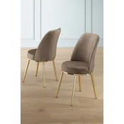 HANAH HOME Set 6 stolica Pefa Cappuccino Gold