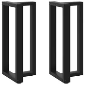 Noge za barski stol T-oblika 2 kom Crne 50x35x(90-91) cm Celik