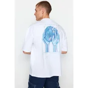 Trendyol Muška majica Tmnss23Ts00236, Bela