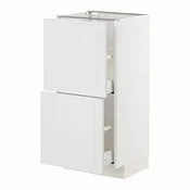 METOD / MAXIMERA Podni element,2 fioke, bela/Stensund bela, 40x37 cm