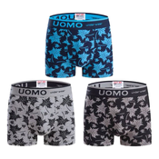 3-PACK moške boksarice Uomo Maple Shadow