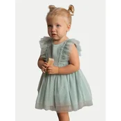Mayoral Elegantna obleka 1905 Zelena Regular Fit