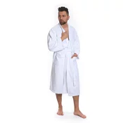 Interkontakt Moški bombažni kopalni plašč model KIMONO 01 Bela XL