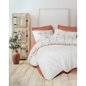 Lessentiel Maison Komplet posteljine Milis, 200x220 cm, Terakota