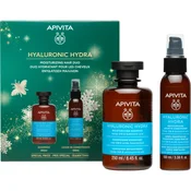 Apivita Hyaluronic Hydra Moisturizing Hair Duo božični darilni set za intenzivno vlažnost