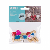 APLI Mini drvene kraft štipaljke