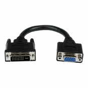 StarTech.com 8in DVI to VGA Cable Adapter - DVI-I Male to VGA Female Dongle Adapter (DVIVGAMF8IN) - VGA adapter - 20 cm