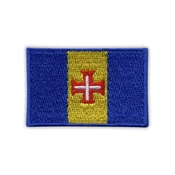 shumee Našitek zastave Madeire - 2 - likalnik/termo zapečatena podlaga - vezen našitek/značka/emblem