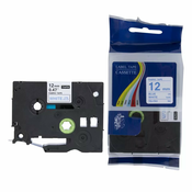 Toner123 Kompatibilen trak za Brother TZe-FA3/TZ-FA3/PT/P-Touch 12mm, tekstilni trak (fabric) - moder izpis/bel trak