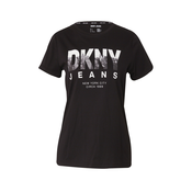 DKNY Majica, siva / crna / bijela