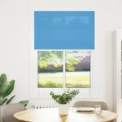 vidaXL Plisirana senčila modra 90x100 cm, širina blaga 89,4 cm, poliester