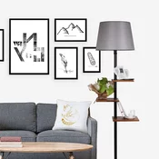 Aberto Design Podna lampa Moda, 170 cm, E27, Crna