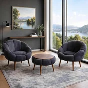 ATELIER DEL SOFA Fotelje i klub stocic Lida Wellsoft Anthracite