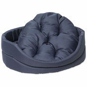 Krevet Dog Fantasy ovalni s jastukom tamnoplavi 54x46x16cm