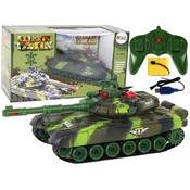 Velik daljinsko voden vojaški RC 360-stopinjski tank