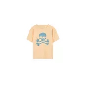 Scalpers Majica Ikat Skull azur/breskev