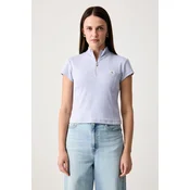 Calvin Klein Jeans crop top ženski bombaž z elastanom