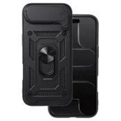 Onasi Silikonski ovitek Armor Ring z zaščito kamere za Google Pixel 10/Pixel 10 Pro - črn