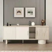Hanah Home komoda Valento 20213, 208 cm, Moonstone / travertin
