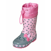 PLAYSHOES Gumijasti škornji Katze, roza, zelena