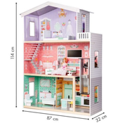 Ecotoys Drvena kucica za lutke sa liftom - candy residence ( 4128 )