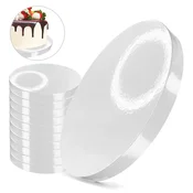 shumee Podstavek za torto, bela, 28 cm, komplet 10 okroglih bobnov za torto, Premium Brand4Cake