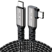 INF Upognjen USB4 kabel: 40Gbps hitri prenos, 8K video, 240W polnjenje 1 m, (5000276726)