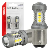 AMiO LED žarnica BAY15D P21/5W bela (12V/24V)