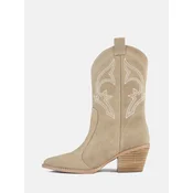 L37 HANDMADE SHOES Gležnarji ONLY WANT YOU kamela