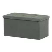 Autronic Tabure Stool with storage space, green corduroy fabric (TAB-472 GRN6)