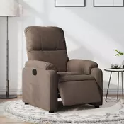 Elektricni naslonjac smedi od mikrovlakana