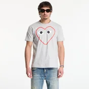 Majice Comme des Garçons PLAY T-Shirt Logo Print Knit UNISEX Top Gray S