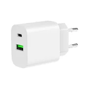Gembird Polnilec 20 W, USB-A, USB-C, bela