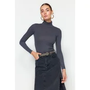 Trendyol Majica temno siva