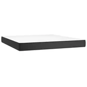 Vidaxl Vzmetnica z žepkasto vzmetjo srednje trdote črna 180x200x20 cm umetno usnje