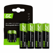 Green Cell Zelene celice za polnjenje baterij 4x AA R6 2600mAh