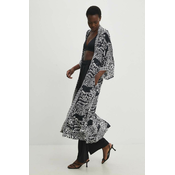 Kimono Answear Lab boja: crna, s uzorkom