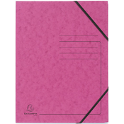 Kartonska mapa Exacompta - s gumicom, roza