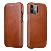 iCarer ovitek Vintage Folio iz prave kože za iPhone 12 Pro Max