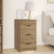 vidaXL Nočna omarica artisan hrast 38 x 38 x 66 cm Konstruiran les
