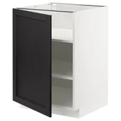 METOD Podni element s policama, bela/Lerhyttan crno bajcovano, 60x60 cm