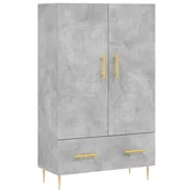 MAISON CHIC Visoka omara - Komoda - Predalnik betonsko siva 69,5x31x115 cm inženirski les, (21719763)